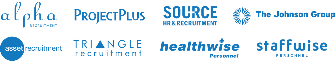 Logos of companies within the Alpha Group